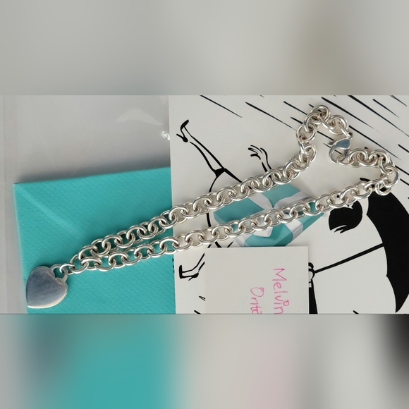 Tiffany blank heart necklace and bracelet - Picture 4 of 5